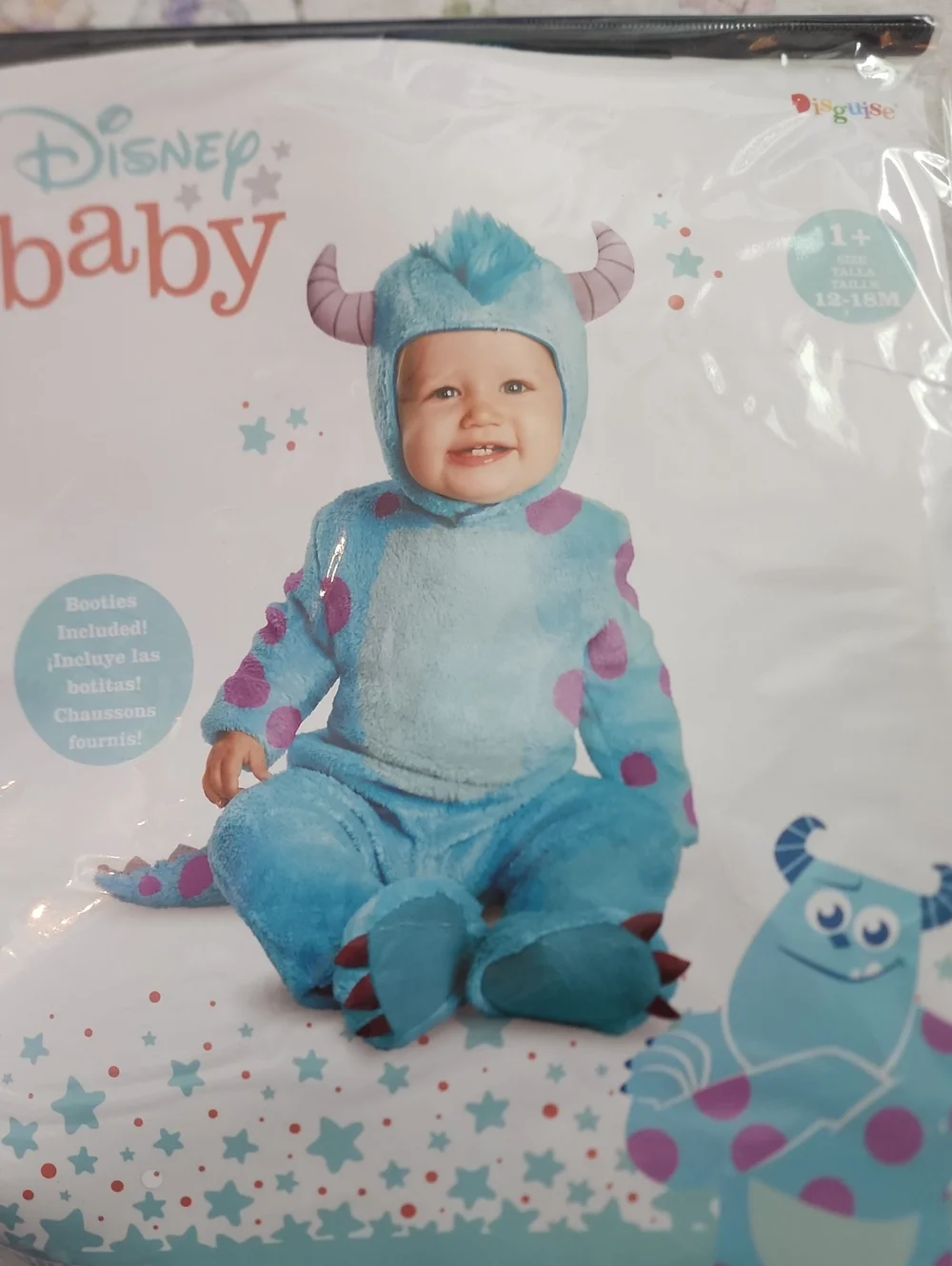 Disney Baby Sulley Plush Costume - Light Blue with Purple Spots